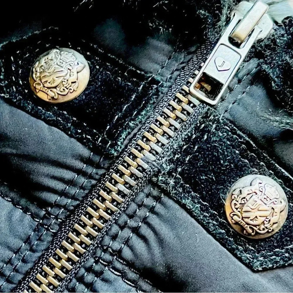 Juicy Couture Everest Quilted Nylon Suede FauxFur Knee High Tall Wedge Boots - Picture 10 of 13